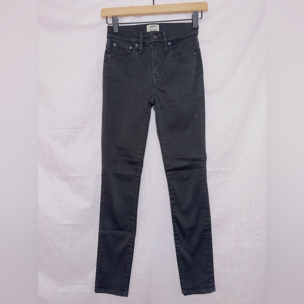 J. Crew Black Wash Denim 9'' High Rise Toothpick Skinny Jean size 23